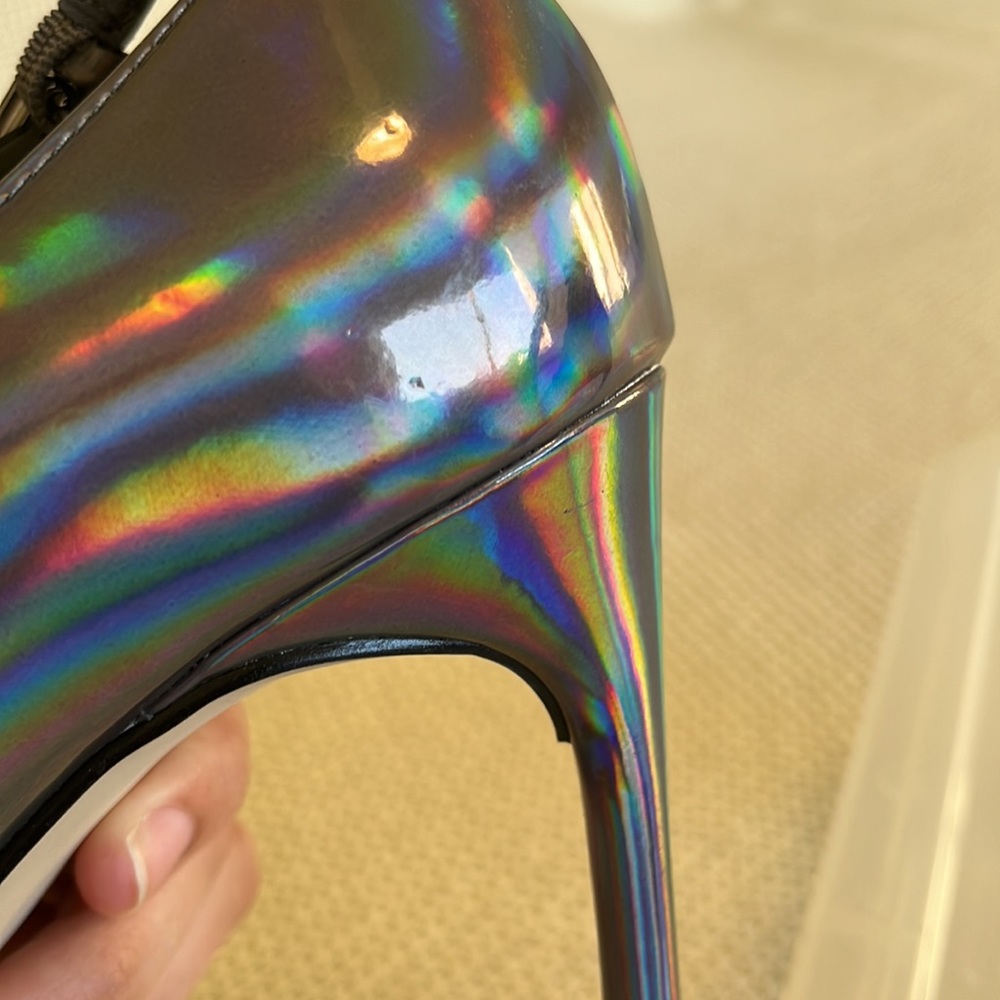 Dark Iridescent Calvin Klein Stiletto Heels - Picture 12 of 12